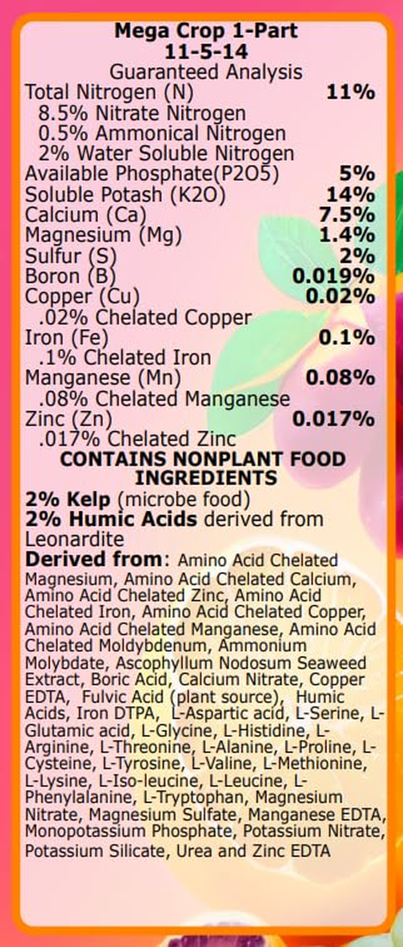 Mega Crop 1-Part Complete Hydroponic and Soil Base Nutrient for Plants with Organics (400G) image number 3