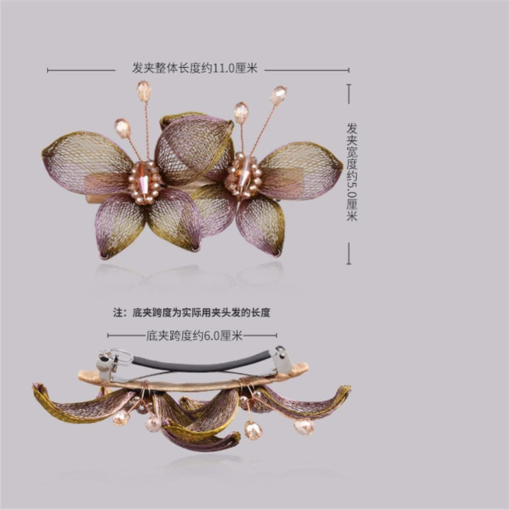 Crystal Hair Accessories,Clips Hairpins,Clip Plate,Hairpin Back Head Headdress Mother Hairpin Rhinestone Flower Jewelry Hair Clip Top Clip Clip (Color : B, Size : 11 * 5Cm) ( Color : B , Size : 11*5Cm image number 4