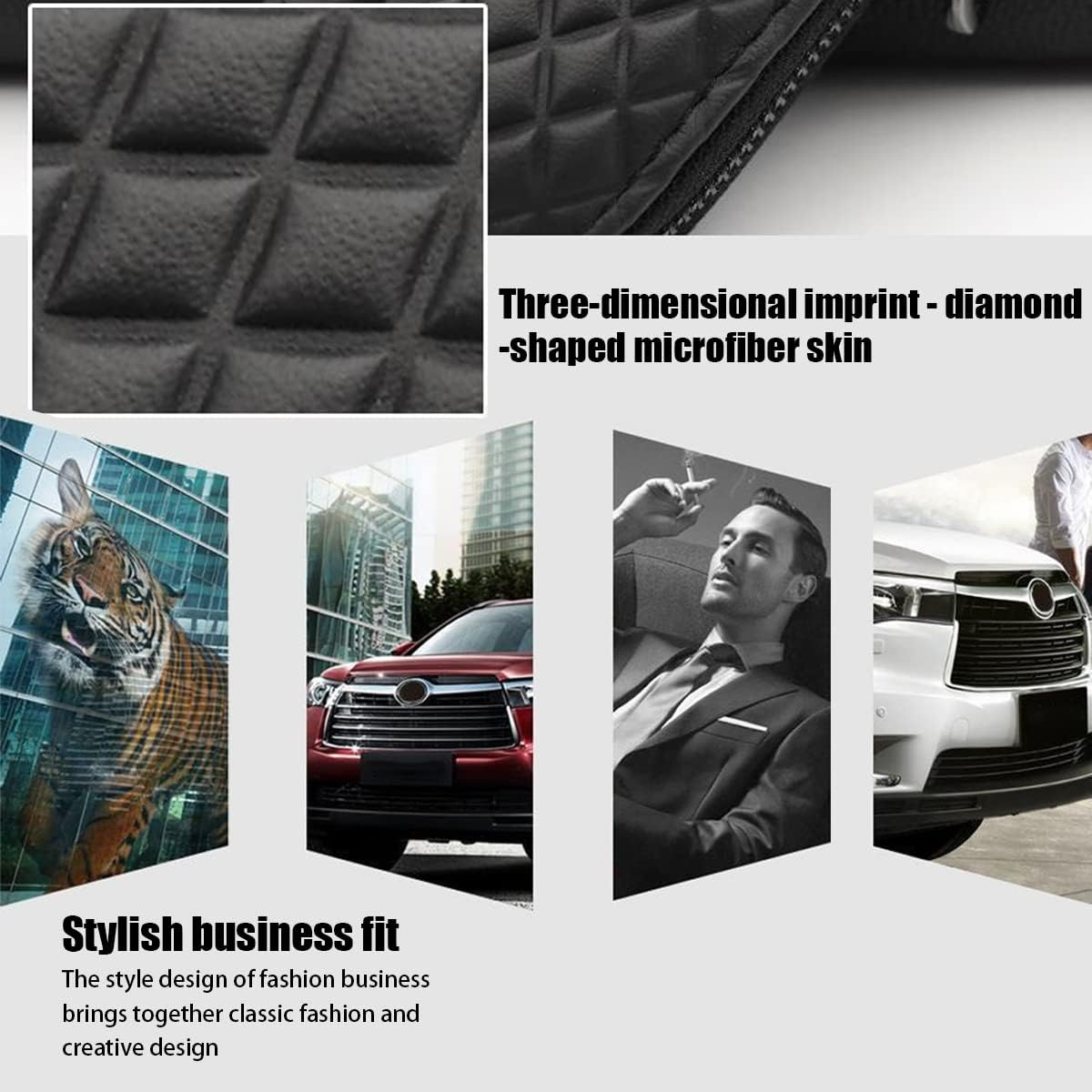 BELOMI Car Key Case, Genuine Leather Remote Key Fob Cover, Keychain Holder with Metal Hook, Universal Vehicle Keyring Zipper Bag (Coffee) image number 4