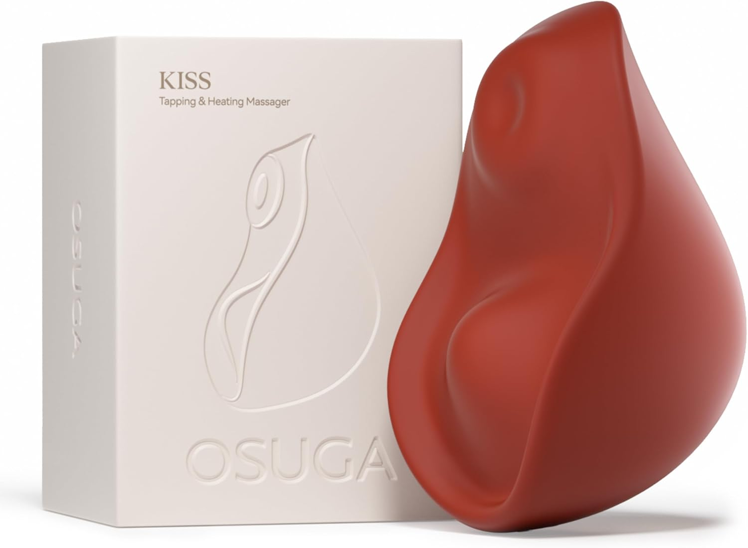 OSUGA Kiss Clitoral Tapping Vibrator Adult Sex Toys for Women, Clitoral Nipple Vibrators with 6 Intensities & 10 Patterns, Flapping Vibrating Stimulator Adult Toy for Female Men Pleasure (Red)