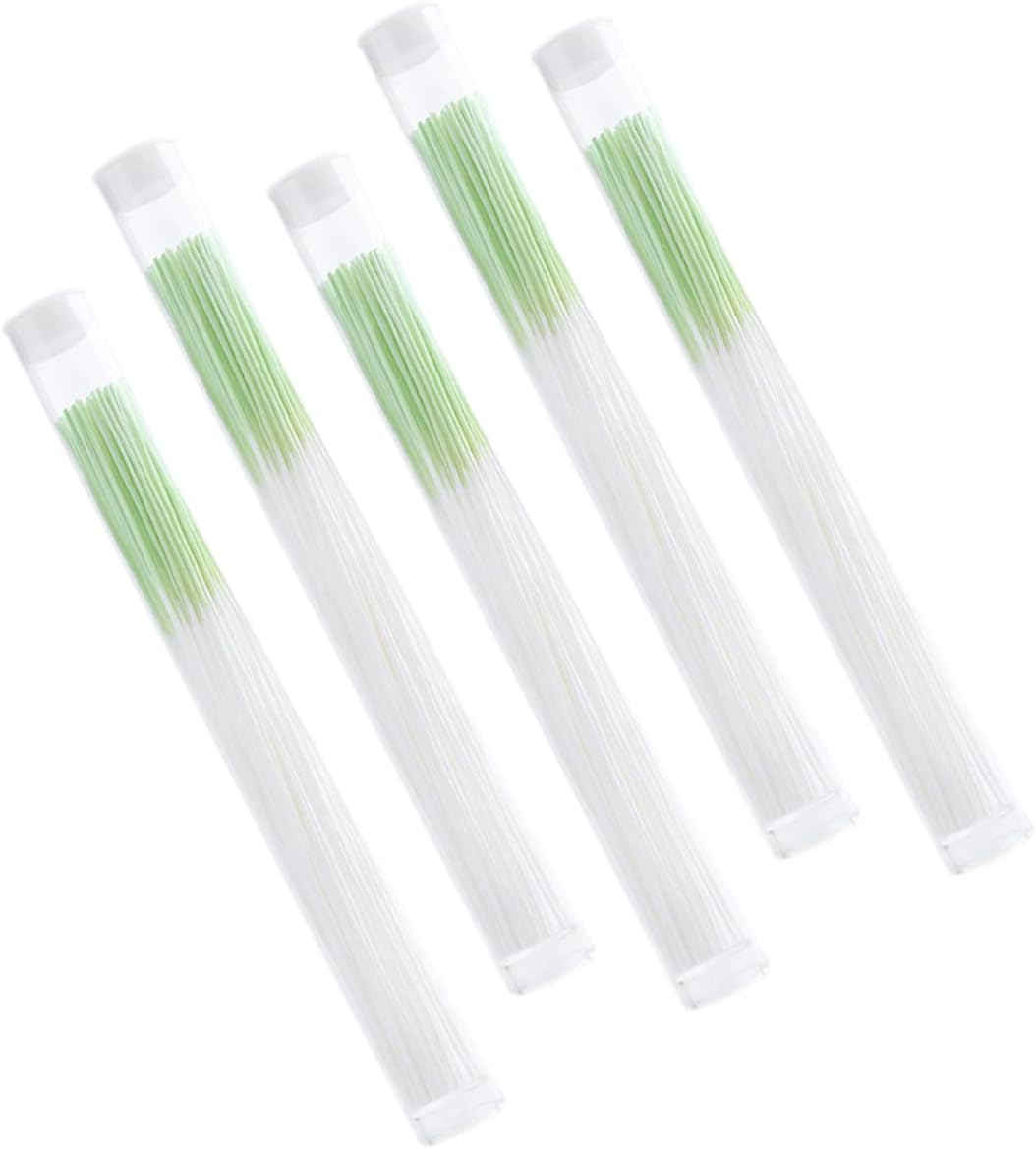 Cabilock 350Pcs Disposable Ear Piercing Hole Cleaner Floss Lines Set with 70 Reinforced Green Tubes, Pierced Ear Care Tool for Earwax Removal and Piercing Aftercare