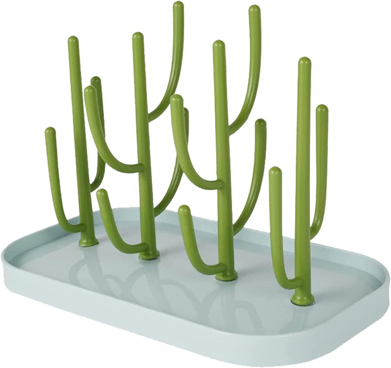 Baby Essentials,Bottle Drying Rack,Baby Bottle Drying Rack,Drying Rack for Kitchen Counter,Detachable Bottle Dryer Holder with Base.For Nipples,Cups,Pump Parts and Accessories(Green)