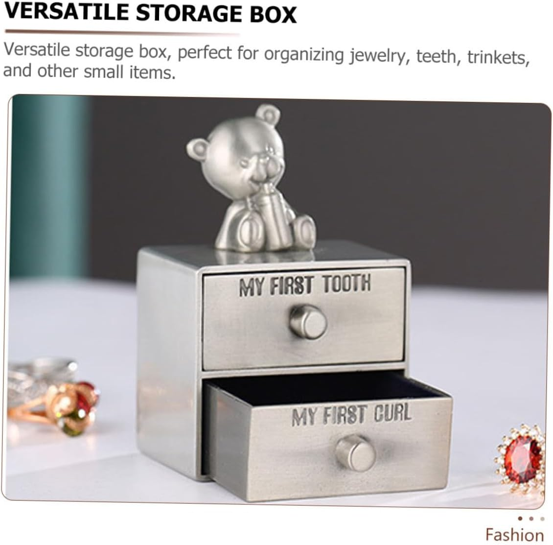 Teeth Box Vintage Style Tooth Holder Keepsake Box for Girls Jewelry Organizer Small image number 3