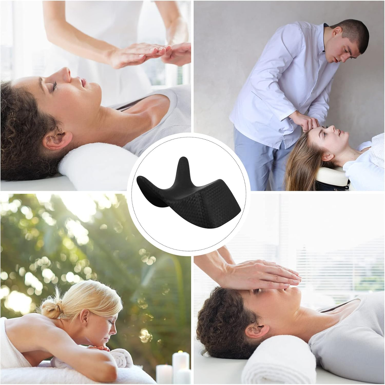 Beaupretty Neck Rest Cushion Shampoo Bowl Neck Rest Bath Pillow Hair Salon Head Pillow Universal Fits Any Bowl for Salon Hair Hairdressing Washing Sink Basin Black 21X20X9Cm image number 3