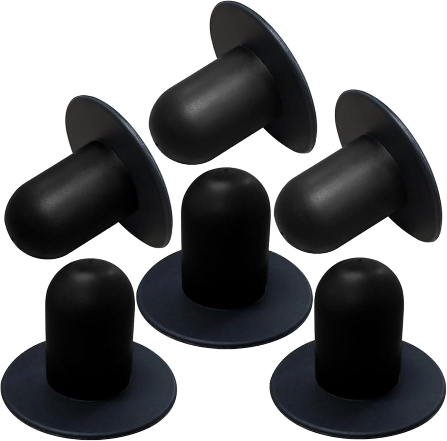 6 PCS Pool Strainer Wall Plugs for above Ground Swimming Pools Stopper Replacement Compatible for Intex & Bestway (Black)