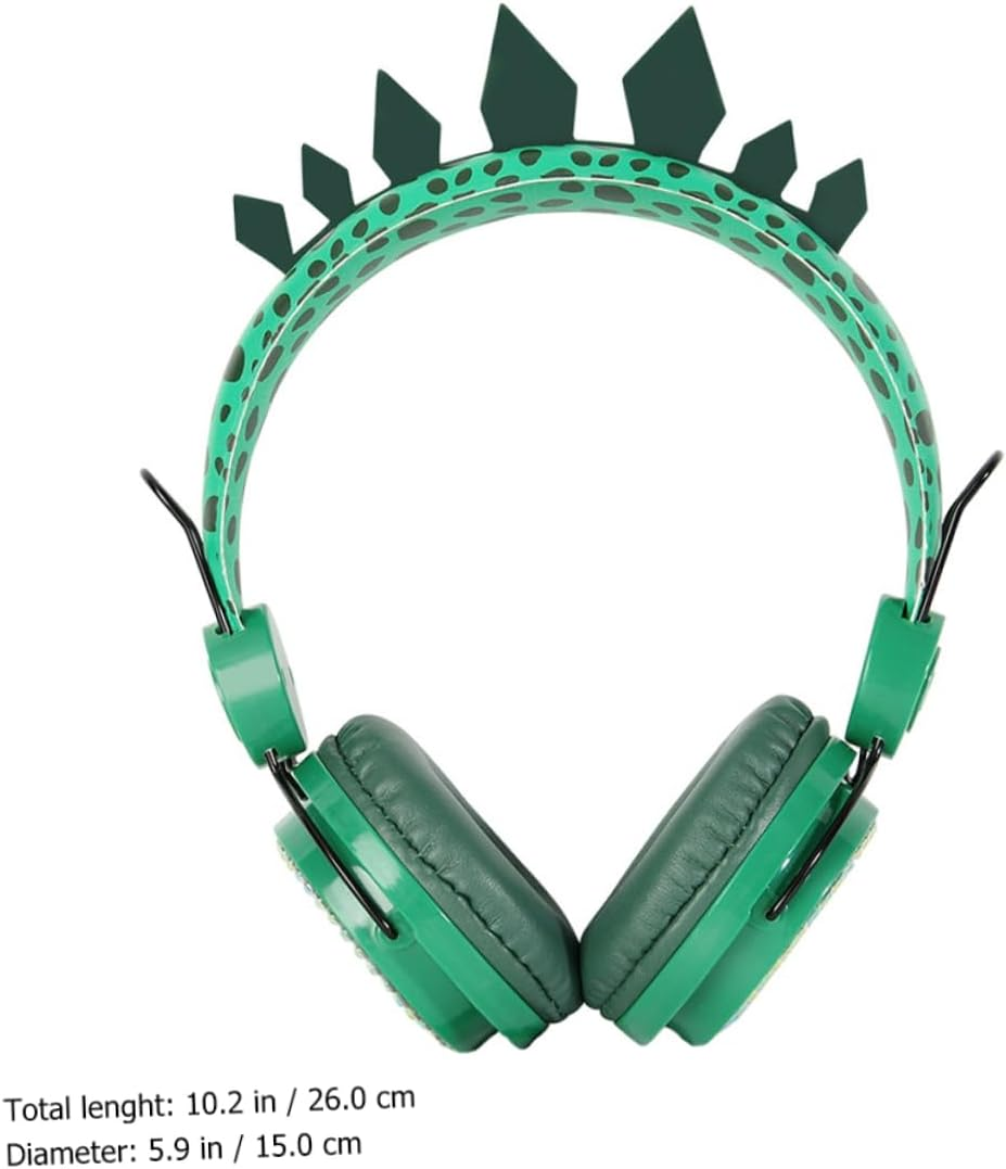 COHEALI Boys and Girls over Ear Headphones for Children Universal Dinosaur Design with Microphone Comfortable Noise Cancelling Headset for School Travel and Home Use image number 1