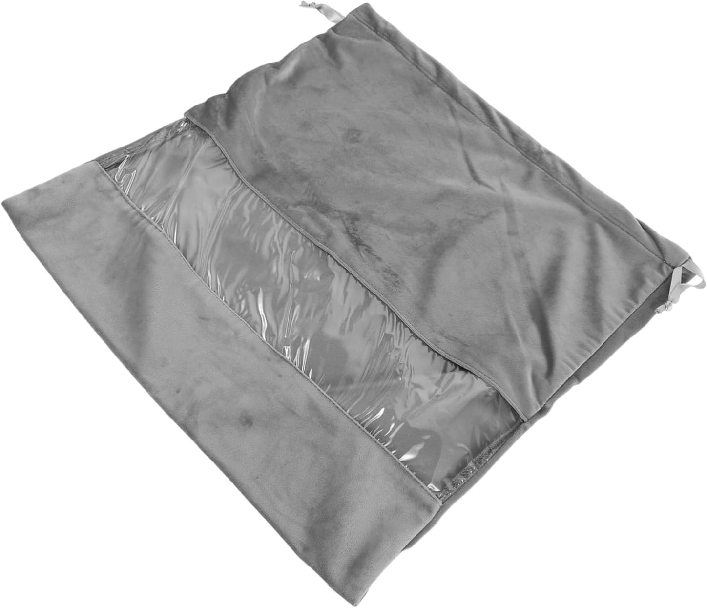 CLISPEED Transparent Velvet Drawstring Hair Dryer Bag Portable Dustproof Storage Pouch for Travel and Home Lightweight Organizer for Hair Tools Underwear Small Items with Easy Access