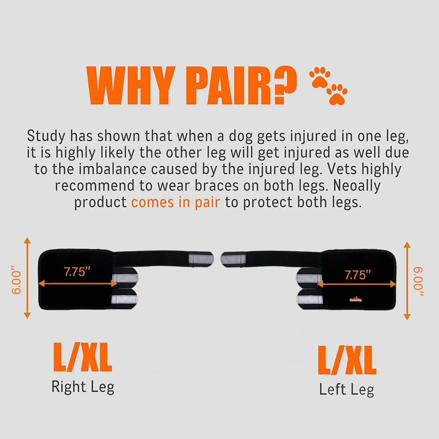 Dog Leg Brace One Pair Heals Hock Joint Wrap Sleeve for Front Legs (Black, M)