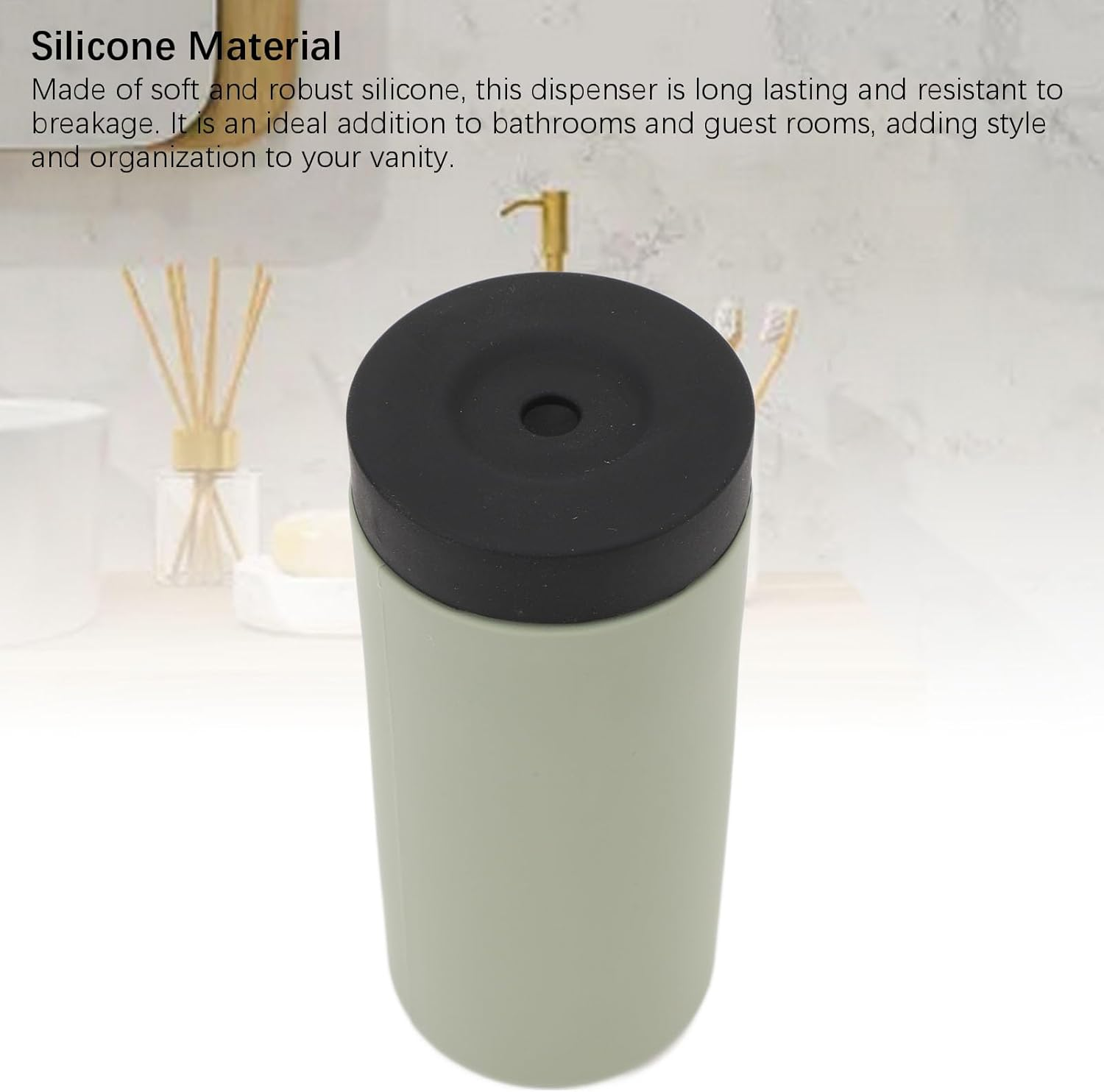 Yosoo Silicone Divided Dispenser Bottle, Manual Squeeze Design, Refillable Container for Soap, Shampoo, Essential Oils, Kitchen and Bathroom Supplies image number 1