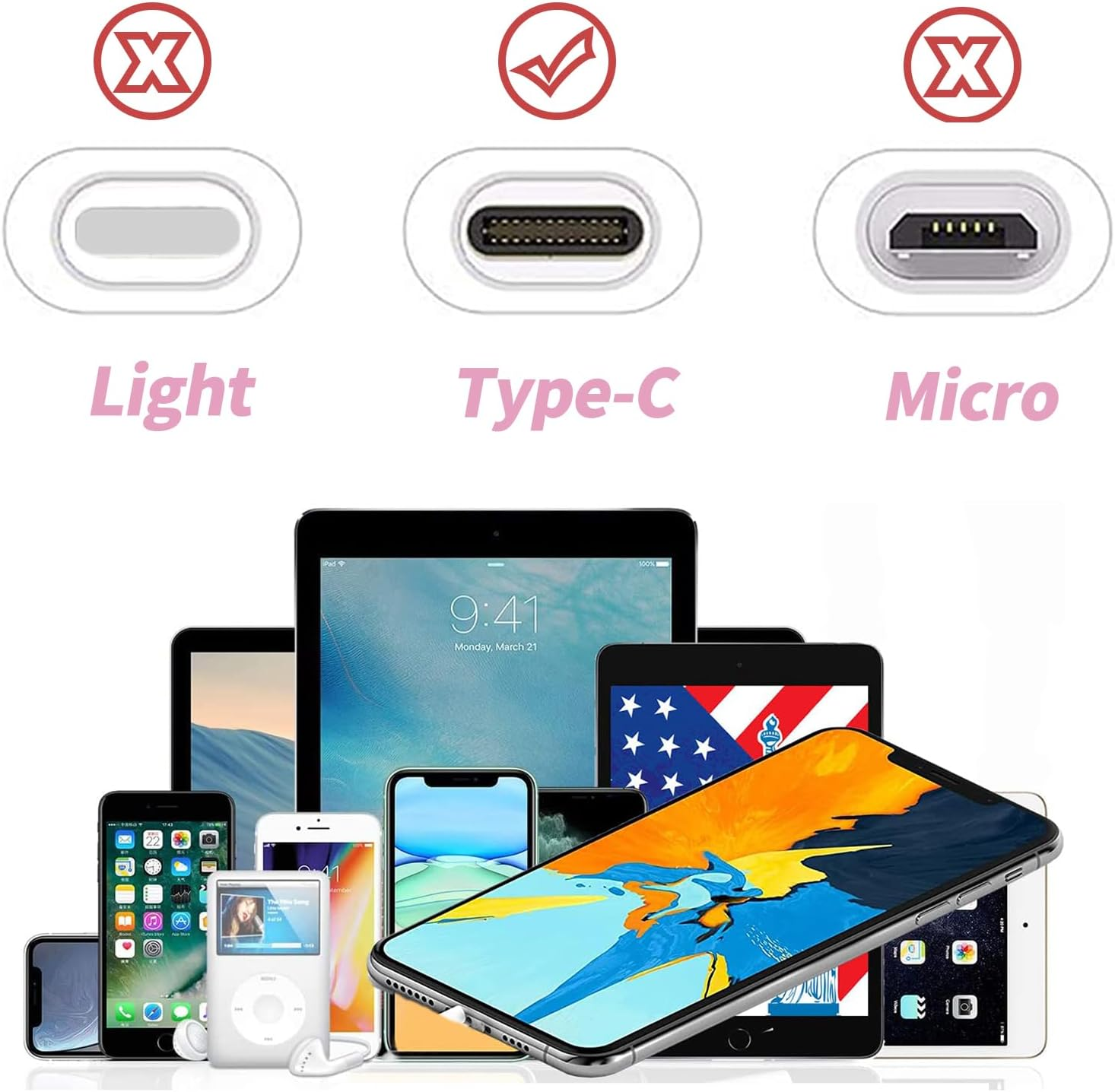 23 Pcs USB C Dust Protection Plugs Kit, Silicone Dust Cover Set with Mixed Colours and Cleaning Brush, Compatible for Type C Devices Ports Charging Protection Daily Carry Travel Work image number 1