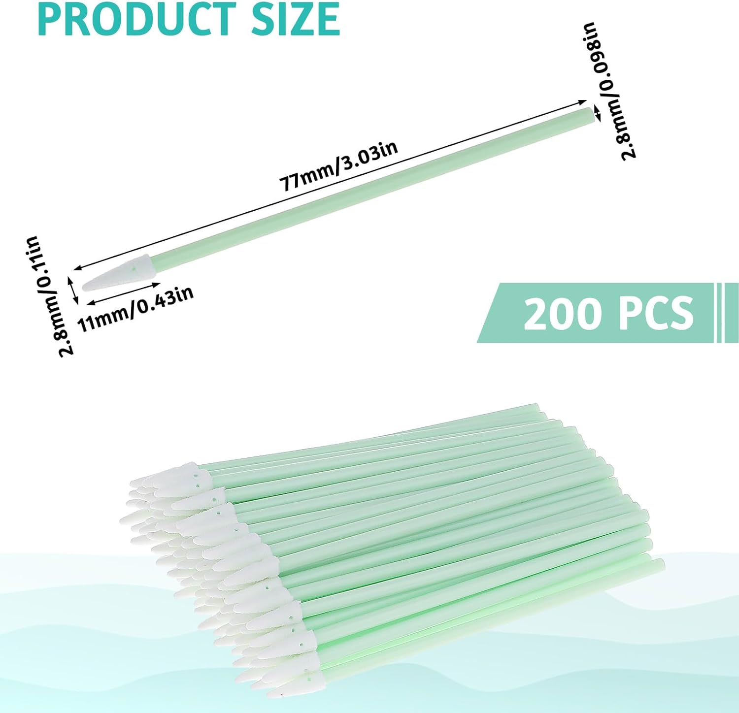 Simarro 200 Pcs Foam Swab Cleaning Swab Foam Tips, for Inkjet Printer, Print Head, Painting, Crafts, Camera, Optical Lens, Optical Equipment image number 5
