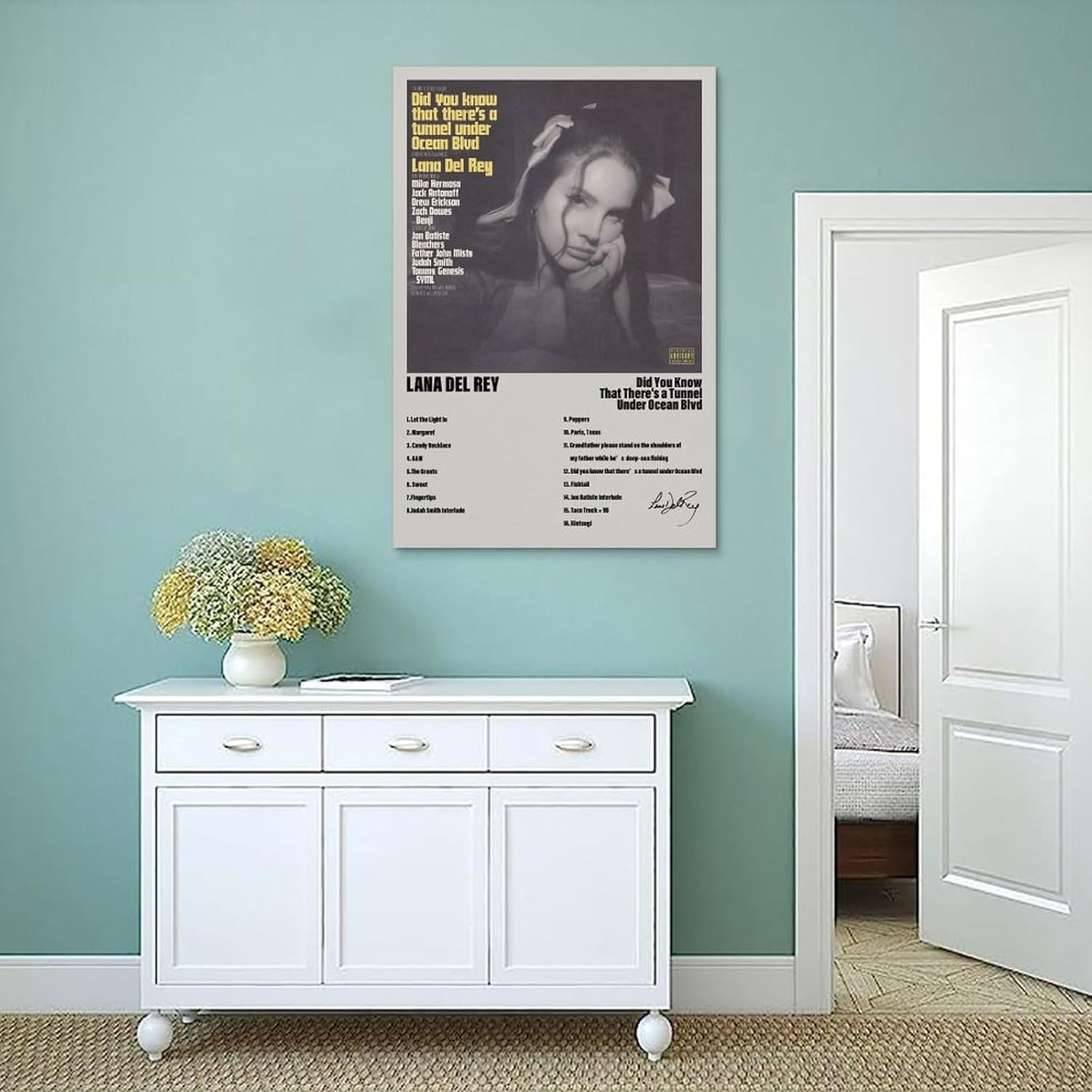 Lana Poster Del Rey Music Album Signed Poster Canvas Painting Wall Art Picture Home Decor Print for Bedroom Living Room Dorm Study Bar Office 12X18Inch(30X45Cm) image number 5