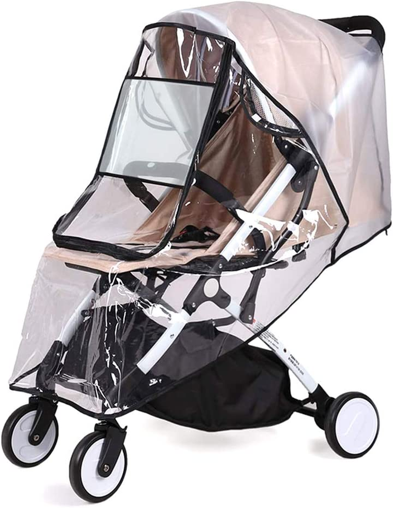Slowton Stroller Rain Cover Universal Size, Waterproof Dustproof Windproof Durable Protection, Travel-Friendly Stroller Weather Shield with Eye Screen, Outdoor Use Eye Protection Stroller Accessory image number 6