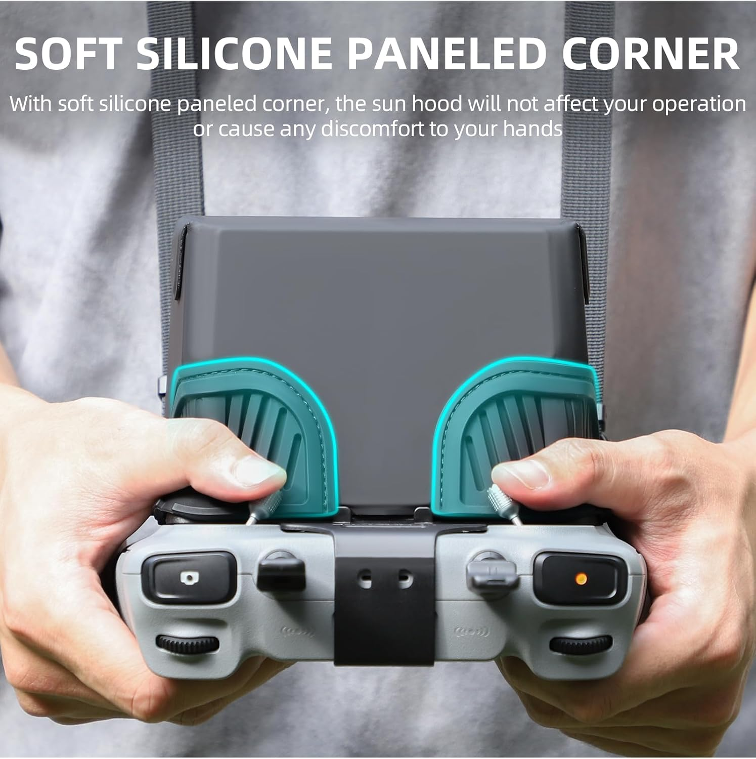 FSIDIWT Sun Hood Sunshade Cover for DJI Mini 4 Pro/Air 3 RC 2 Remote Controller Accessories, Anti-Glare Foldable Drone Controller Sun Hood Protective Cover image number 1