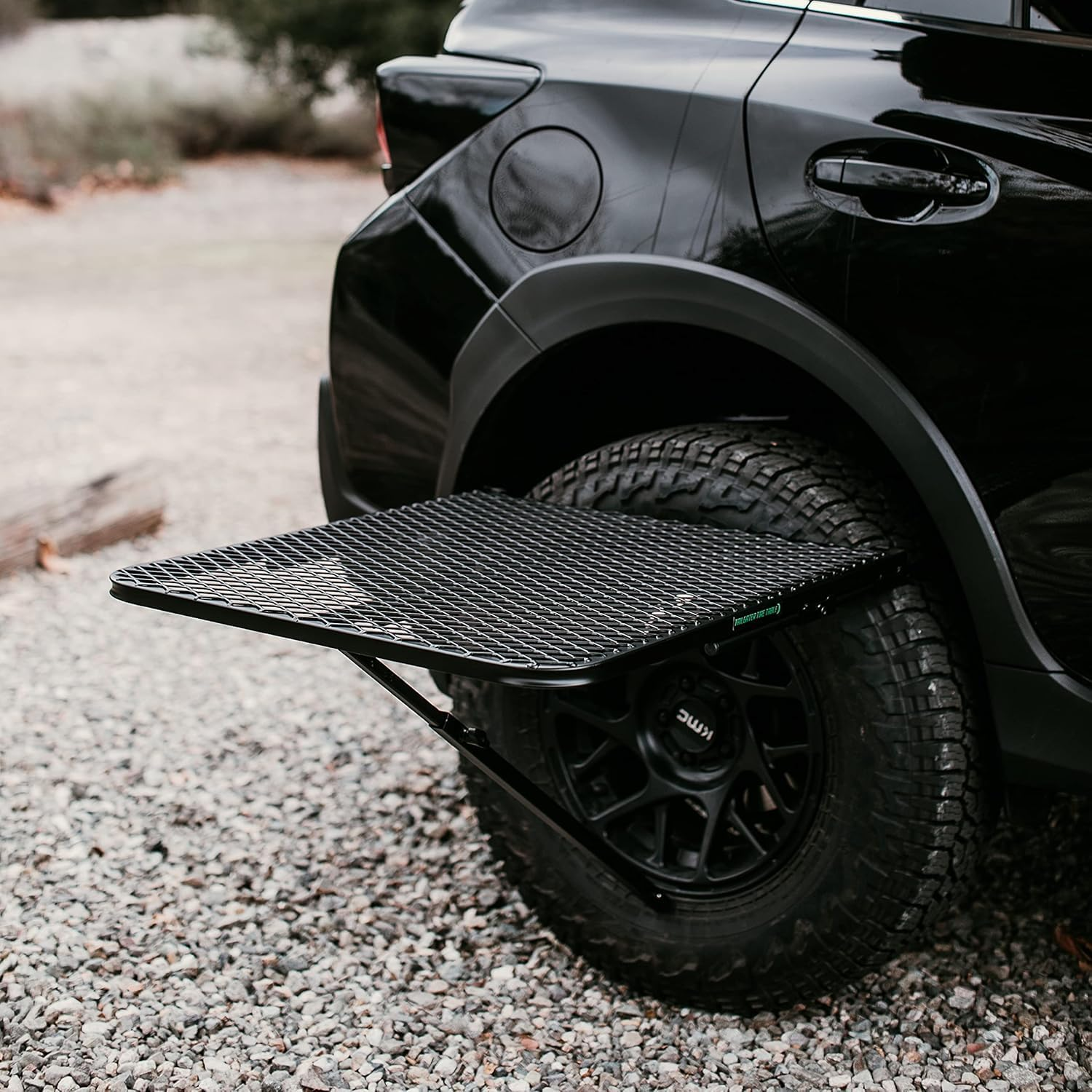 Tire Table Vehicle Camping Travel Tailgating Outdoor Work Table - Black (Aluminum) image number 6