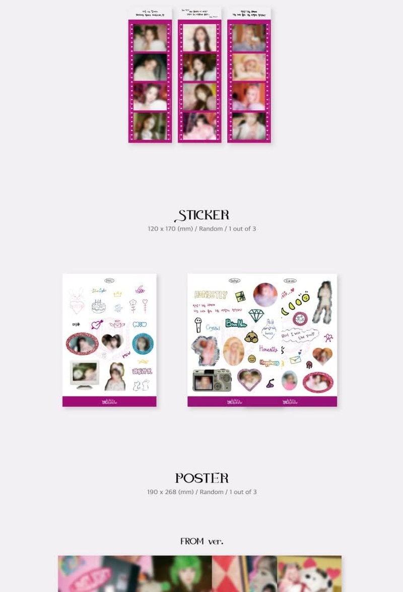 LIMELIGHT LOVE HAPPINESS Debut EP Album 2 Version SET Cd+144P Photobook+1P ID Card+1P Lenticular Photocard+2P Photocard+1Ea Message Film+1Ea Sticker+Tracking Kpop Sealed image number 6
