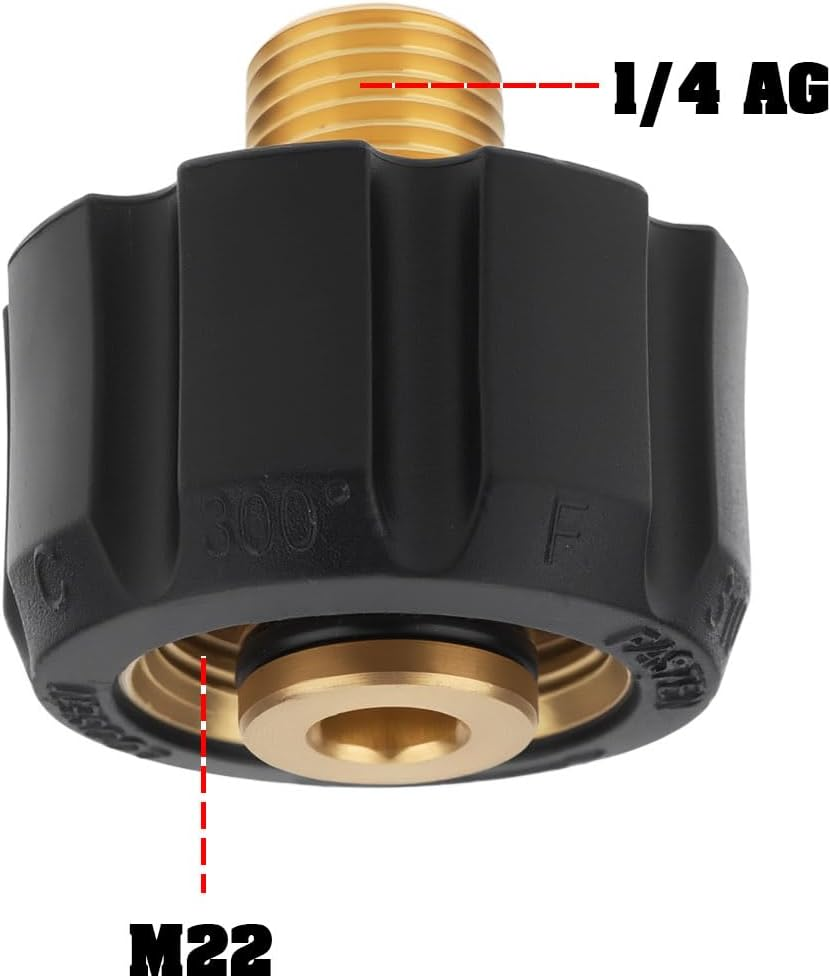 2Pcs M22 Female to 1/4" AG Pressure Washer Adapter Fitting Compatible with K&auml;rcher image number 6