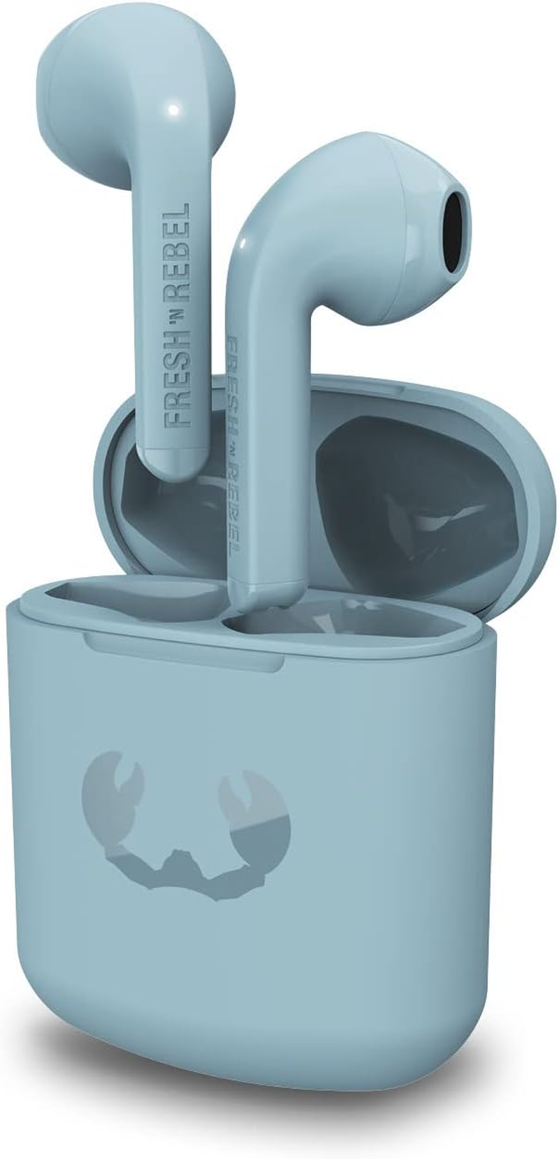 Fresh 'N Rebel True Wireless Earbuds with 24 Hours Playtime, Touch Control and Voice Assistant (Twins 1 Tip, Smokey Pink)