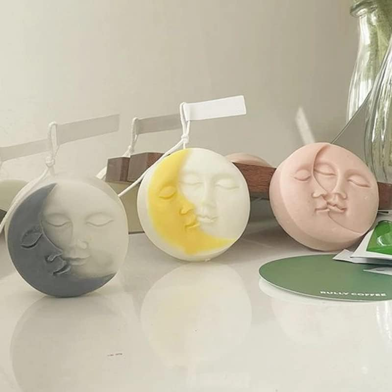 Candle Molds - Silicone Mold for Candles Making, DIY 3D Moulds for Soy Wax, Beeswax, Scented Candle, Valentine'S Day Gifts (Moon) - Adorable image number 3