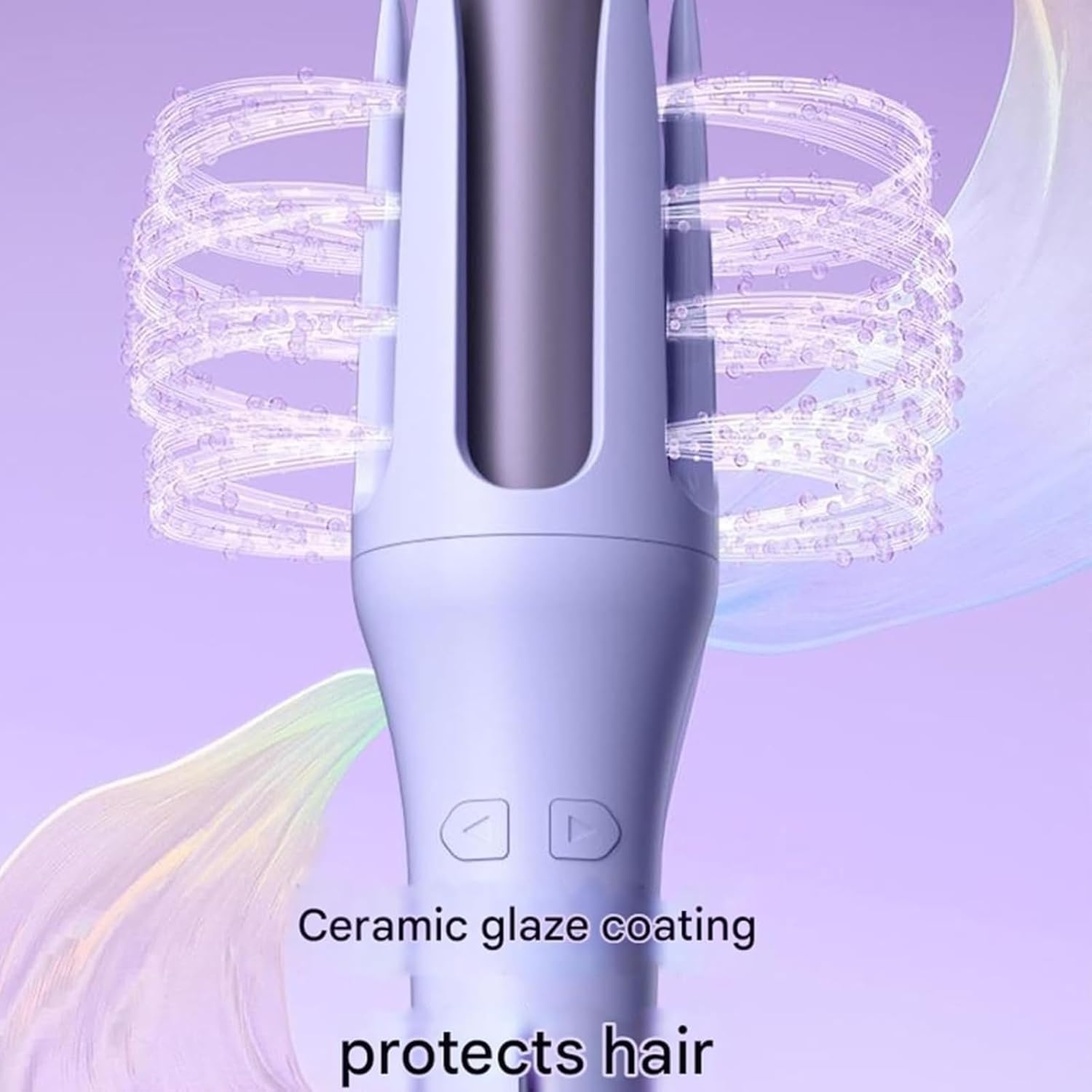 Adagio Auto Hair Curler, Adagio Auto Curler Autocurler, Anti-Tangle Rotating Curling Wand with Anti-Scalding, Temperatures Adjustable, Ceramic Coating (1 Pcs*Pink) image number 2