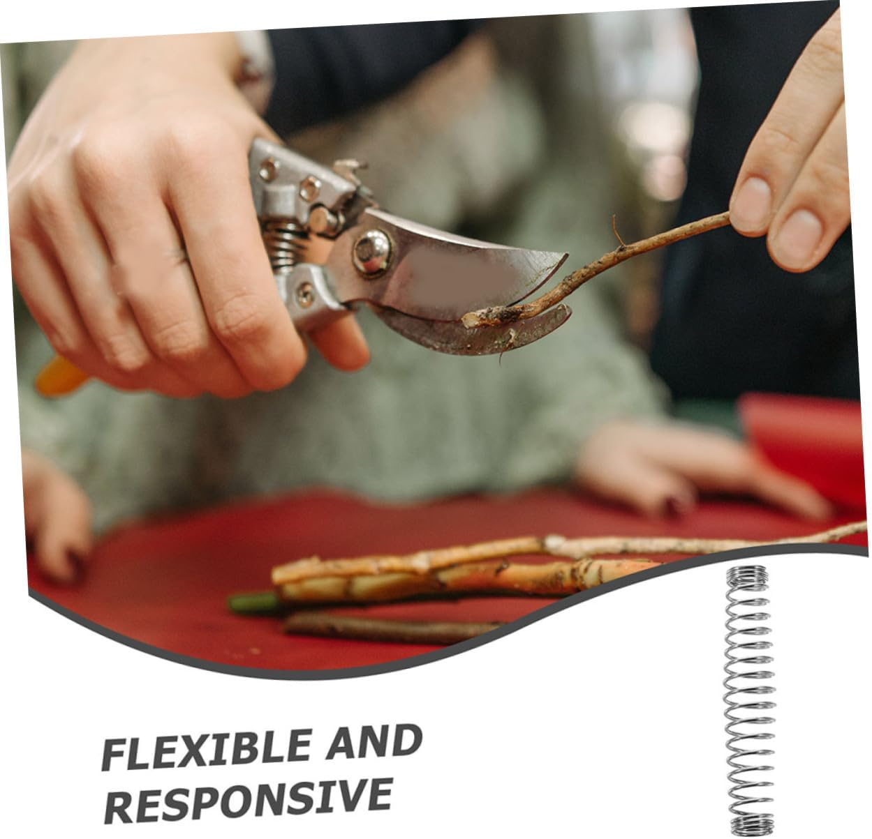 FONDOTIN 50Pcs Garden Trimming Scissors Long Handle Pruning Shears Spring for Gardening and Plant Pruning Shears for Garden Tools image number 3