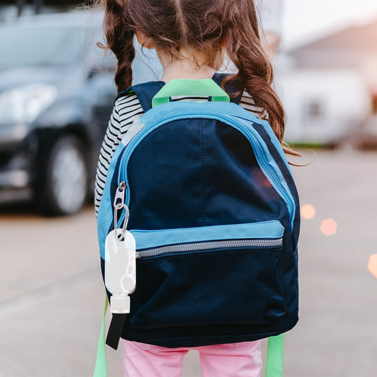 LALAFINA 10 Sets Travel Bottles with Keychain, Leakproof Squeeze Bottles Empty Refillable Containers for Hand Conditioner Body Wash Liquid Etc image number 4