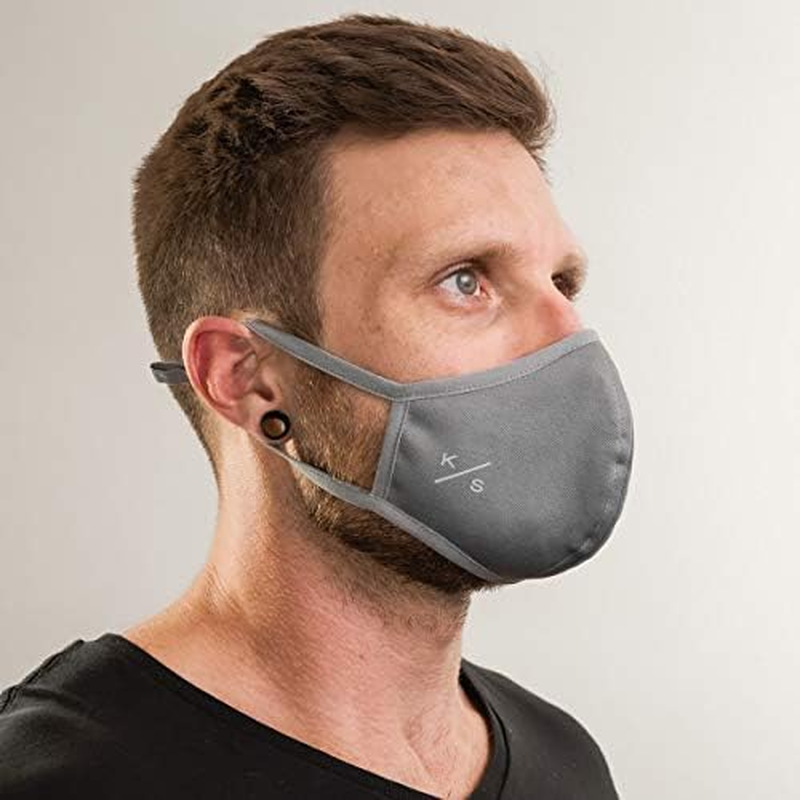 Keysmart Packable Face Mask W/Pocket (Light Grey) image number 4