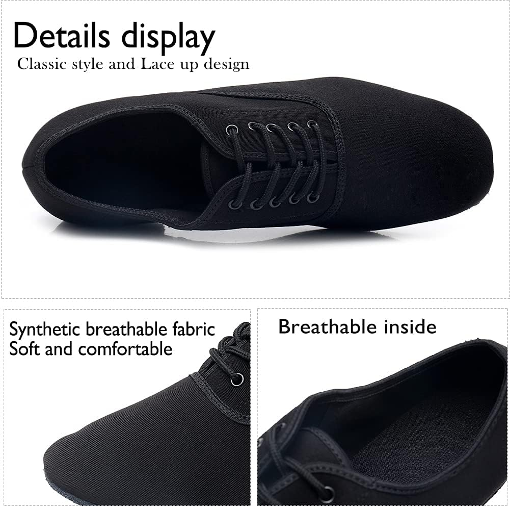 HIPPOSEUS Men'S Ballroom Dance Shoes Latin Tango Morden Rumba Social Dance Shoes Low Heel 1",Model M2 image number 3