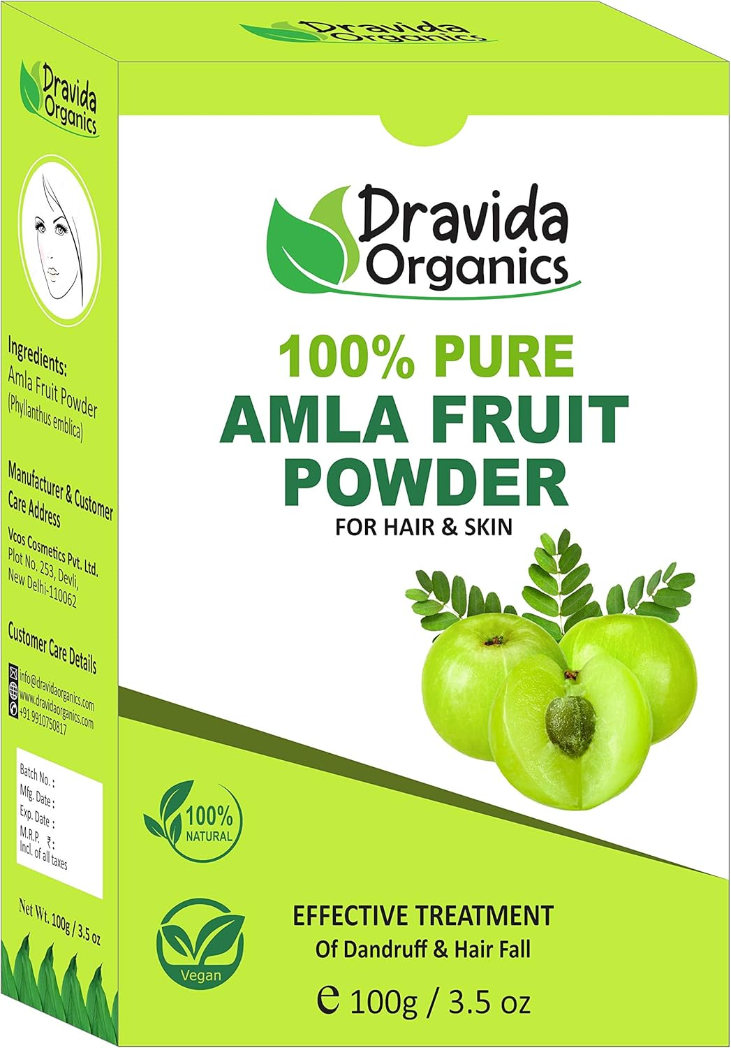Dravida Organics 100% Natural Amla Powder (100 Gm) image number 4