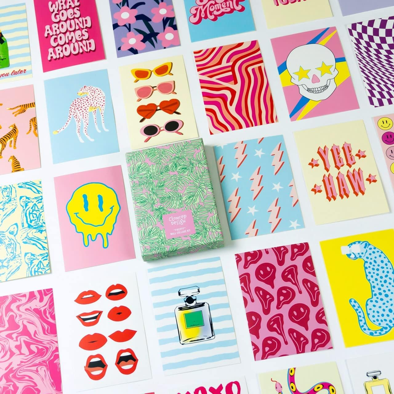 Cloncep Design Preppy Room Decor Collage Kit, 50 PCS, 4X6 Inch, Preppy Decor for Wall, Preppy Wall Collage, Preppy Pictures for Wall, Aesthetic Wall Art image number 4