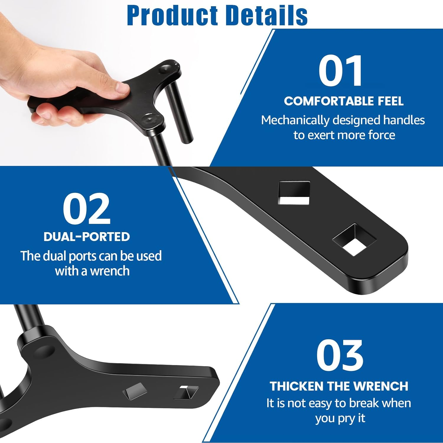 UKQRRTC Lower Control Arm Prying Tool, Chrome Vanadium Steel Automotive Lower Control Arm Removal Tool, Multifunctional Control Arm Bushing Tool for Cars Suvs Trucks image number 3