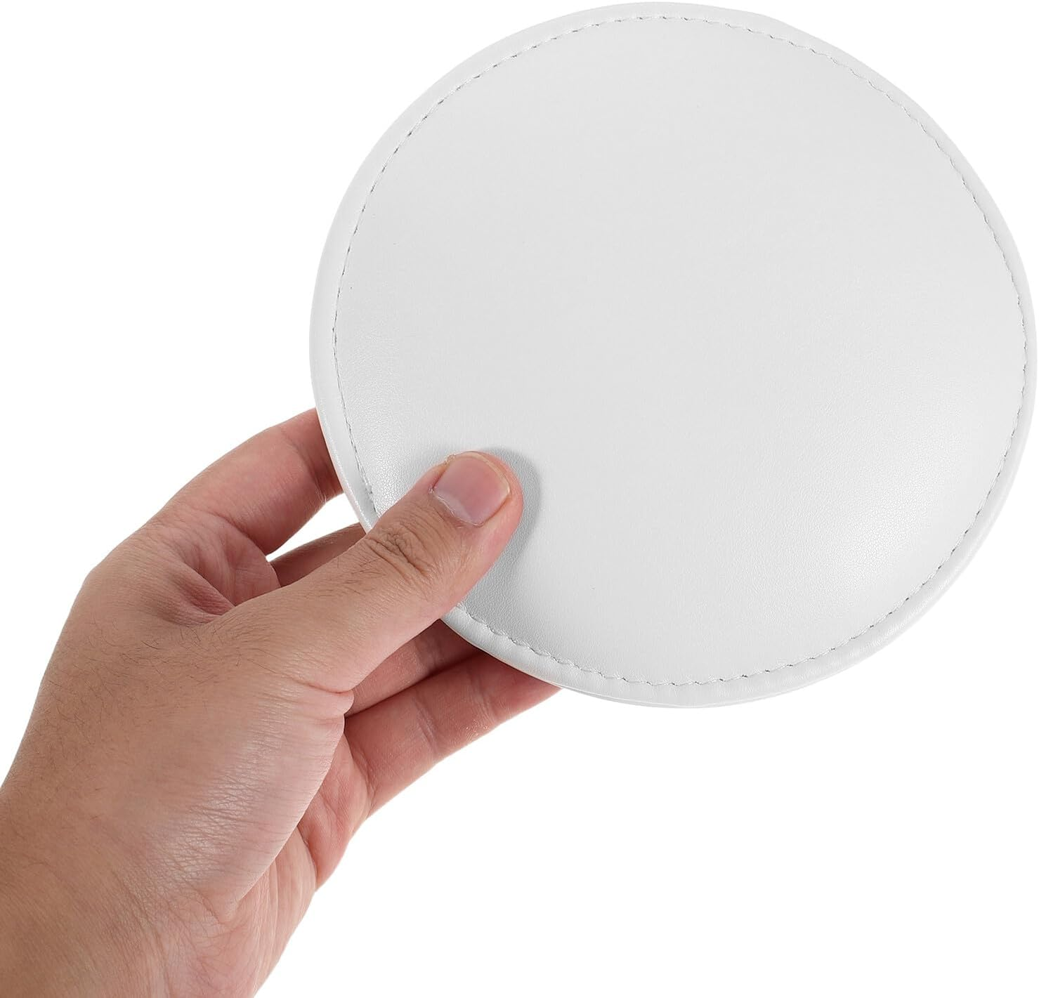 DINHEAROM Memory Foam Nail Tech Arm Rest Cushion for Elbow &ndash; Small White round Manicure Hand Rest Pillow with Non-Slip PU Cover, Comfortable Nail Art Support for Salon and Home Use image number 4