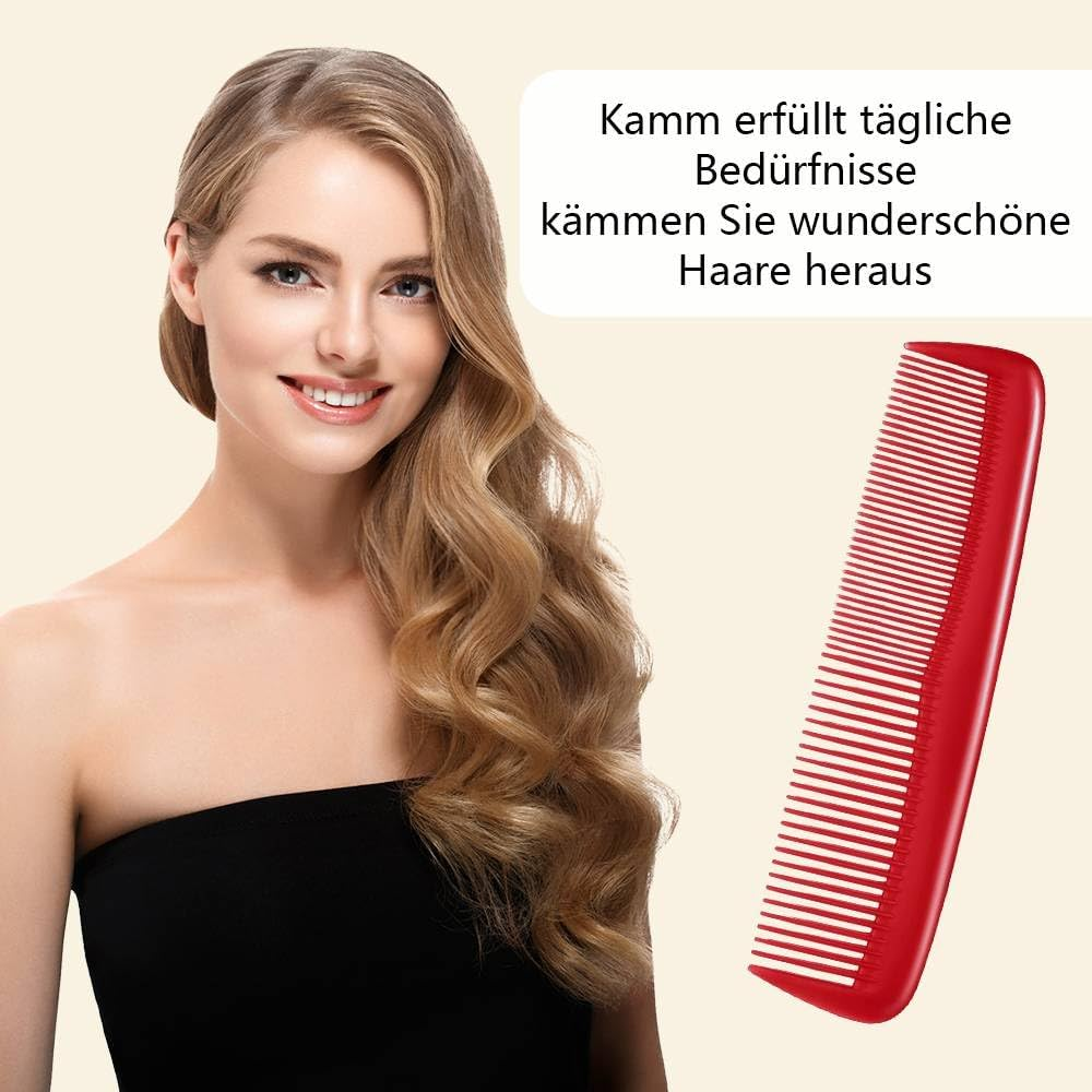 Funalix Pack of 12 Hair Combs, Pocket Combs with Fine Teeth, Small Styling Combs with Anti-Static Anti-Tangle, Hair Cutting Combs, Daily Hair Care Tool for Women/Men (6 Colours) image number 3