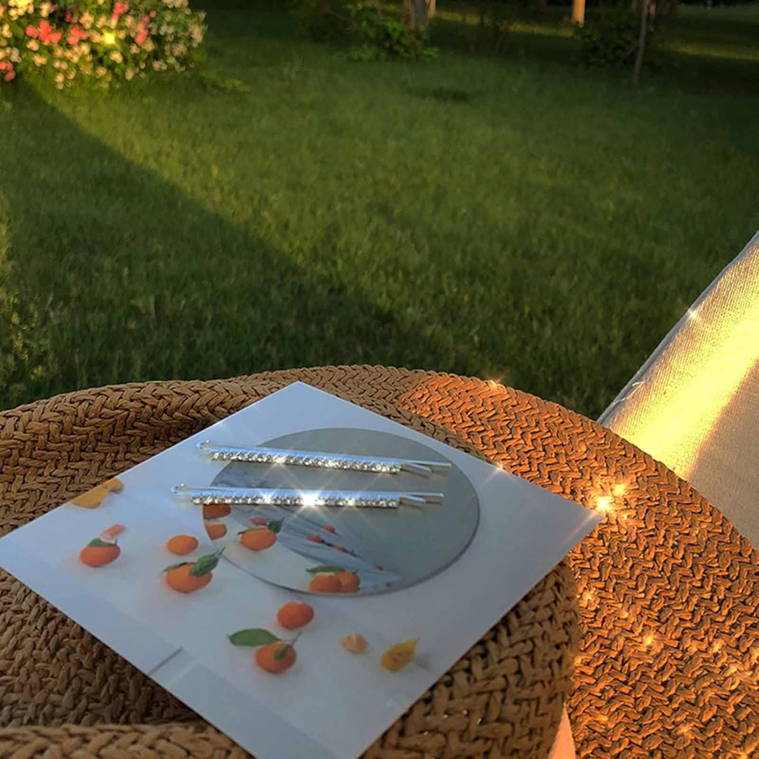 Wendalern Boho Wedding Crystal Hair Pin Vintage Rhinestone Hair Clips Silver Crystal Bobby Pins Shiny Diamond Hair Pins Hair Clip Hair Accessories for Women and Girls (Pack of 1) image number 2