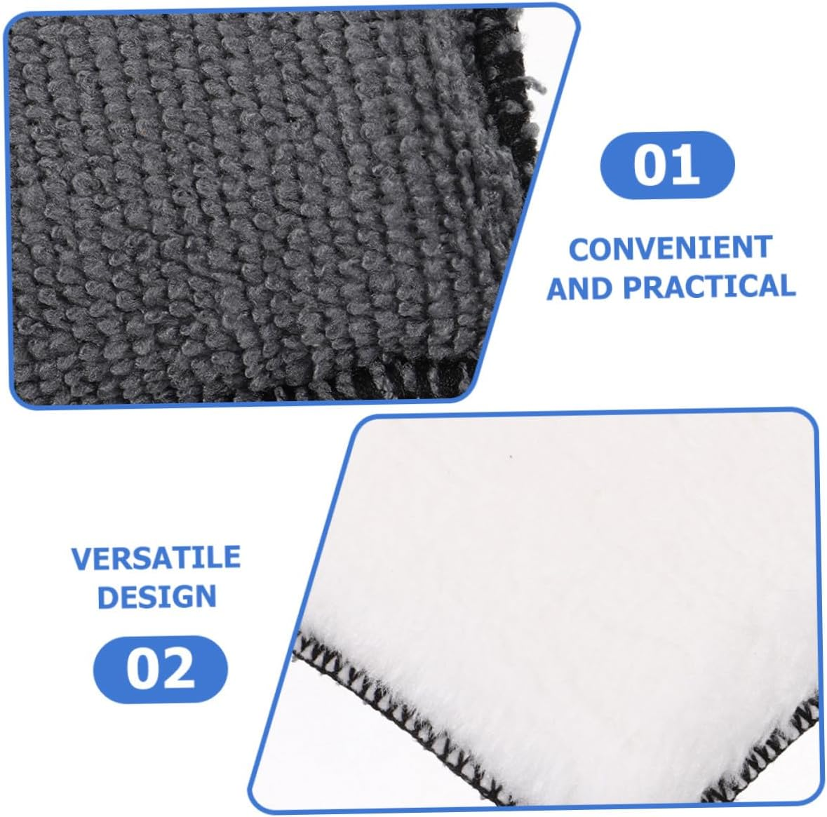 Abaodam Double-Sided Car Cleaning Sponges 2Pcs Blue-White Gray-White Auto Cleaning Scrub Pads Vehicle Interior Detailing for Car Care and Home Use image number 1