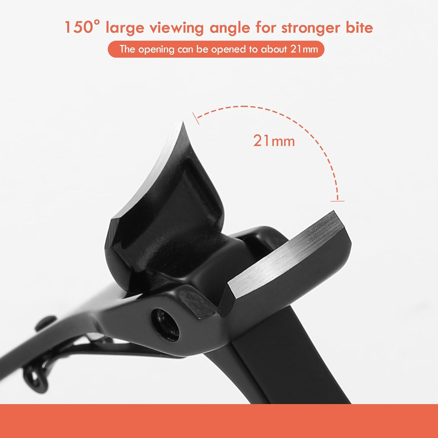 BEZOX Thick Nail Clipper with Slant Curved Blade - Seniors Toenail Clippers for Thick and Ingrown Nails, Fingernail Clippers with Built-In Nail File and Storage Pouch - Matte Black