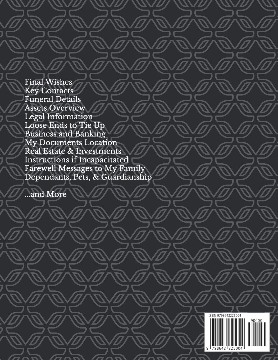 FINAL WISHES ORGANIZER: Everything You Need to Know & Do When I'M Gone (Final Wishes, Funeral Details, Estate Planner, Assets Overview, Last Words...) image number 1