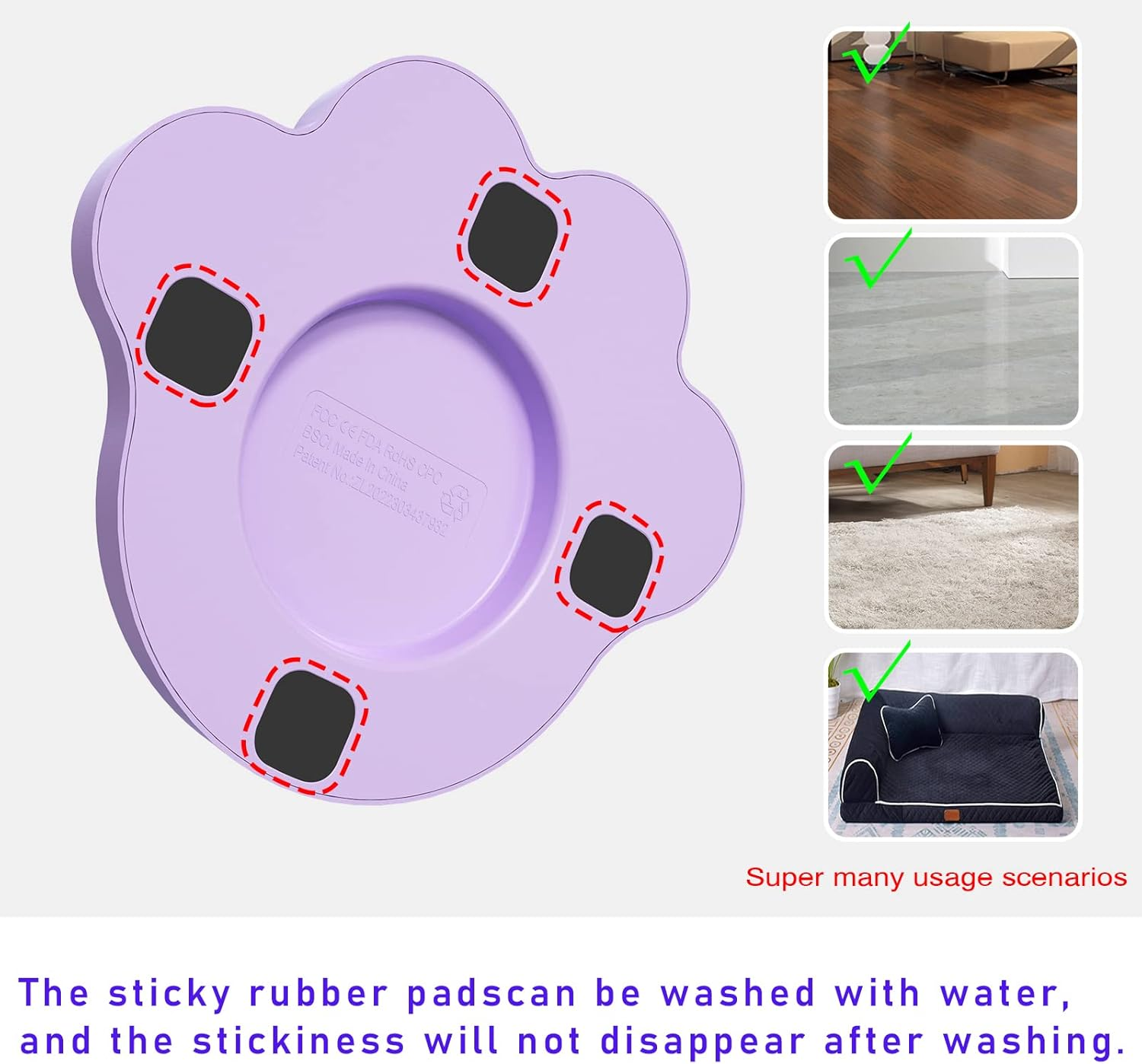 Miryoku Dog Puzzle Toys,Dog Puzzles for Smart Dogs,Pets Interactive Toys for Smart Dogs to Brain Stimulation Slow Feeding Treat Dispener to Aid Digestion,Interactive Dog Toys Dog Games - Purple image number 2