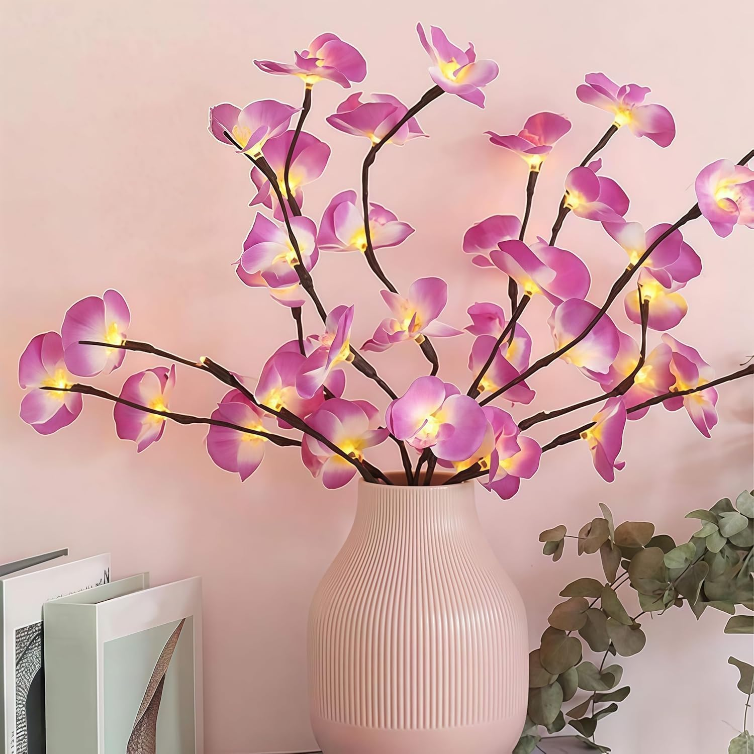 Esoes Light Branches Decorative Light Decorative Branches Light Branches LED Lights Branches Light Tree LED Tree Light Branch Decorative Lighting for Indoor Outdoor Use (Purple Pink) image number 3