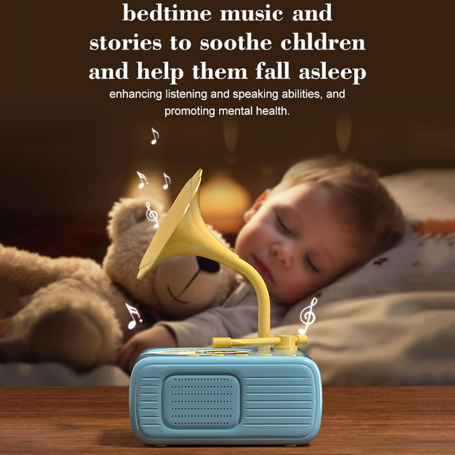 Kids Gramophone 96 Cards - Toddler Phonograph Record Player Toy,Children'S Phonograph Story Music Player for Kids Boys Girls image number 4