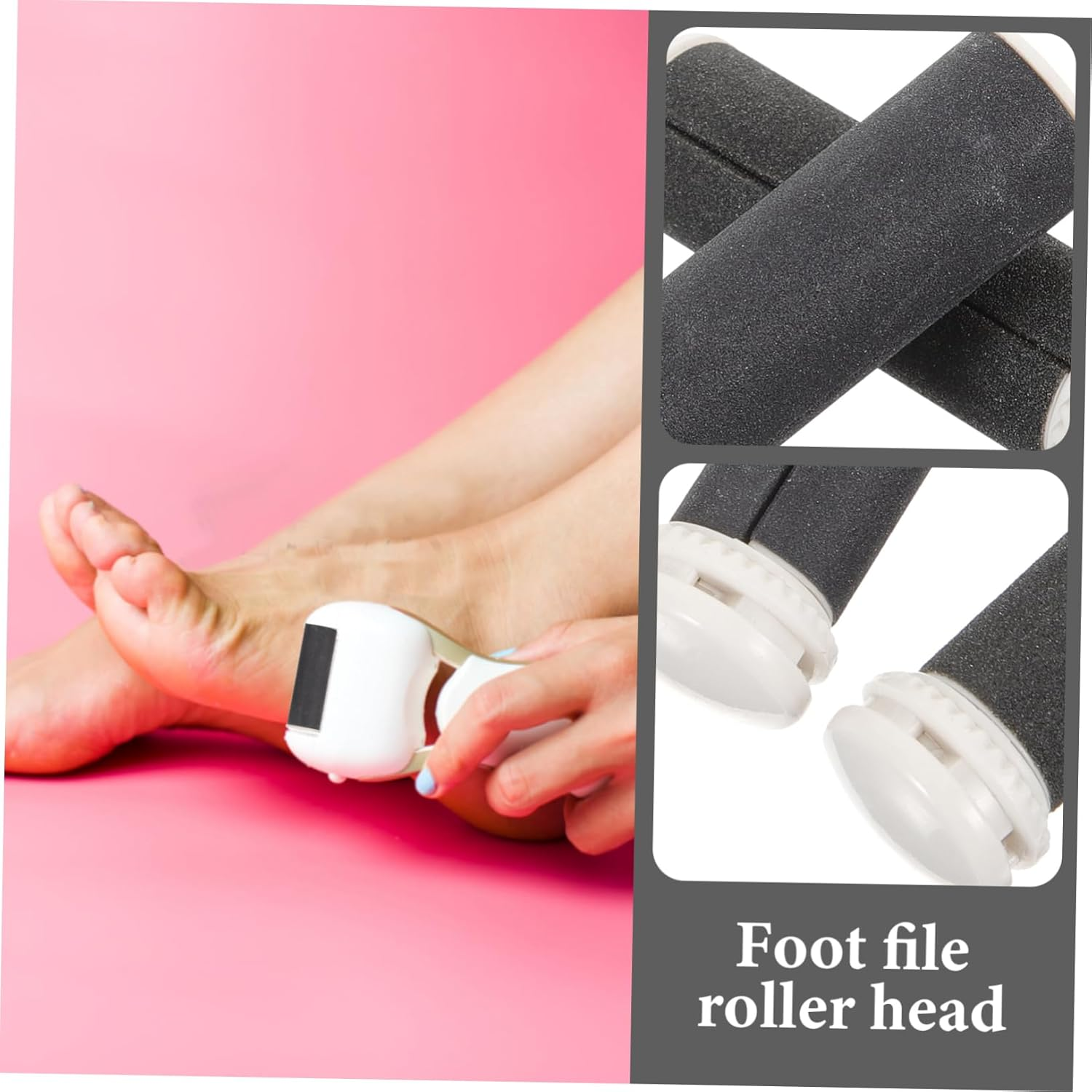 Ipetboom 4Pcs Electric Foot File Roller Replacement Head Coarse Fine Grits for Foot Care image number 1