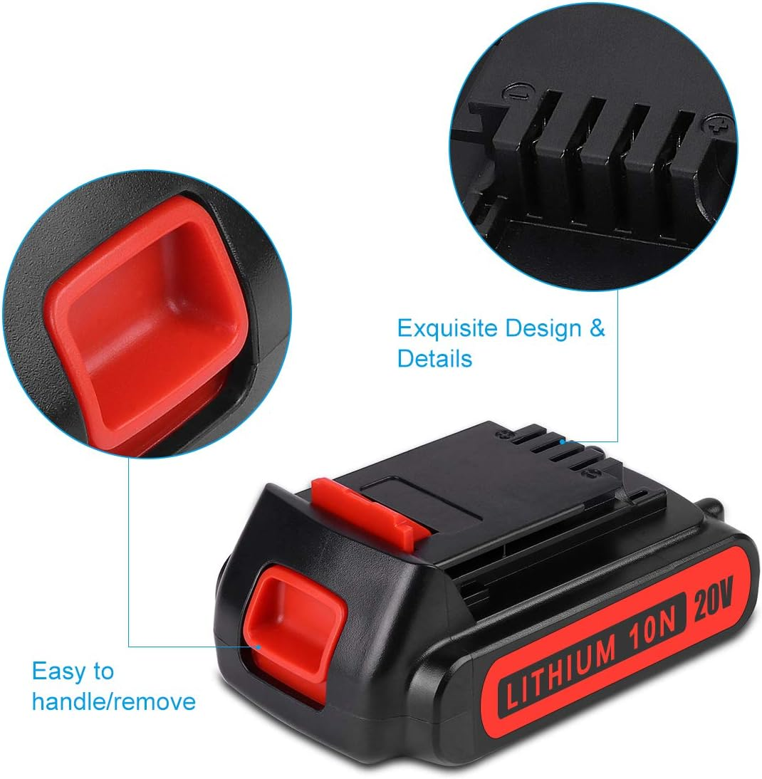 Geelink BL2018-XE 20V 3.0Ah Battery Replacement for Black and Decker 18V Lithium-Ion Battery 1518-XJ LBXR20 LBXR2020 LB20 BL2018 LST201 LBX20 LSW20 BL4018XE LB2X4020 image number 1