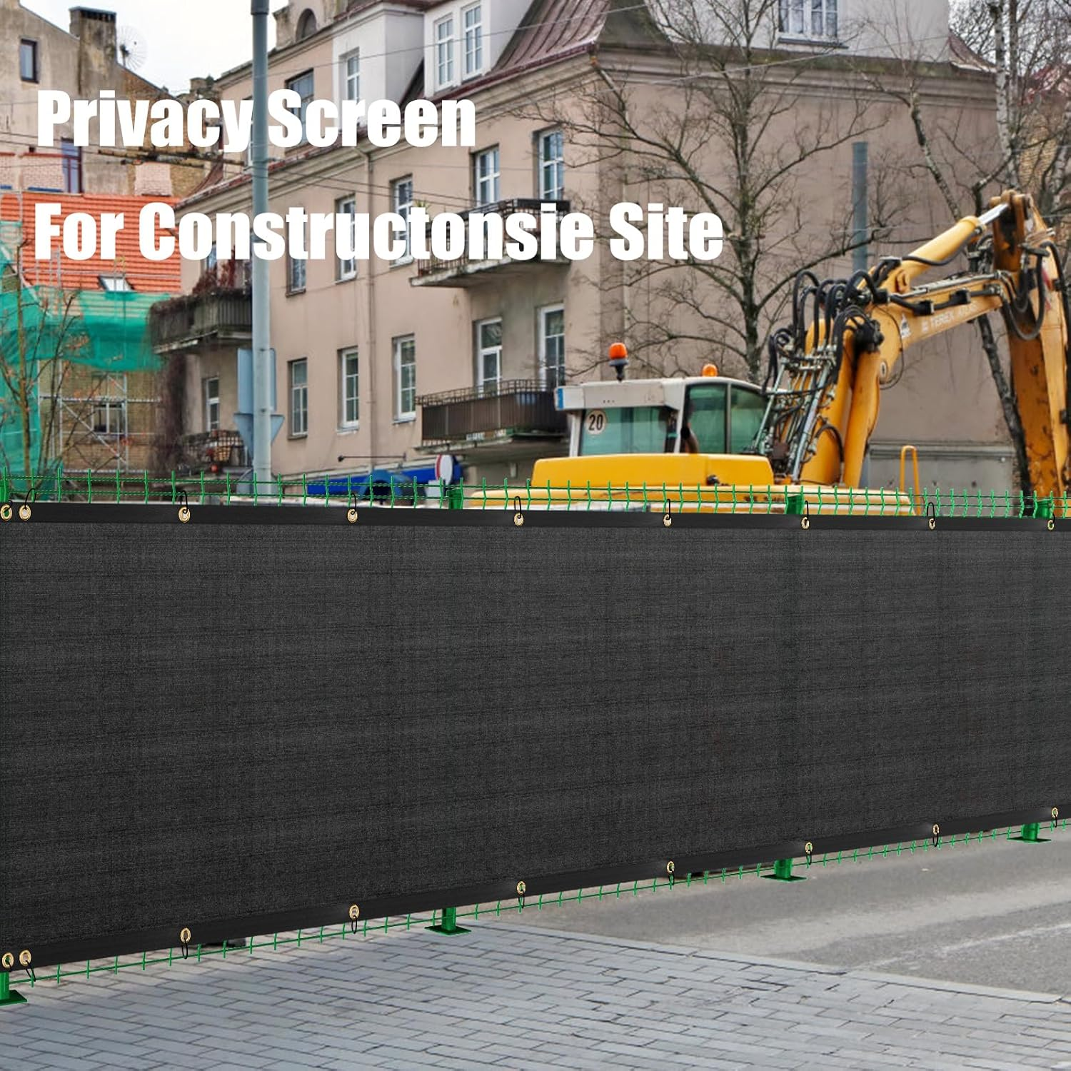 Cliselda 5Ft X 50Ft Privacy Fence Screen, Black Fence Covering Privacy with Grommets, Heavy Duty Fencing Mesh Shade Net Cover for Outdoor Yard Wall Garden Backyard Commercial Residential image number 2