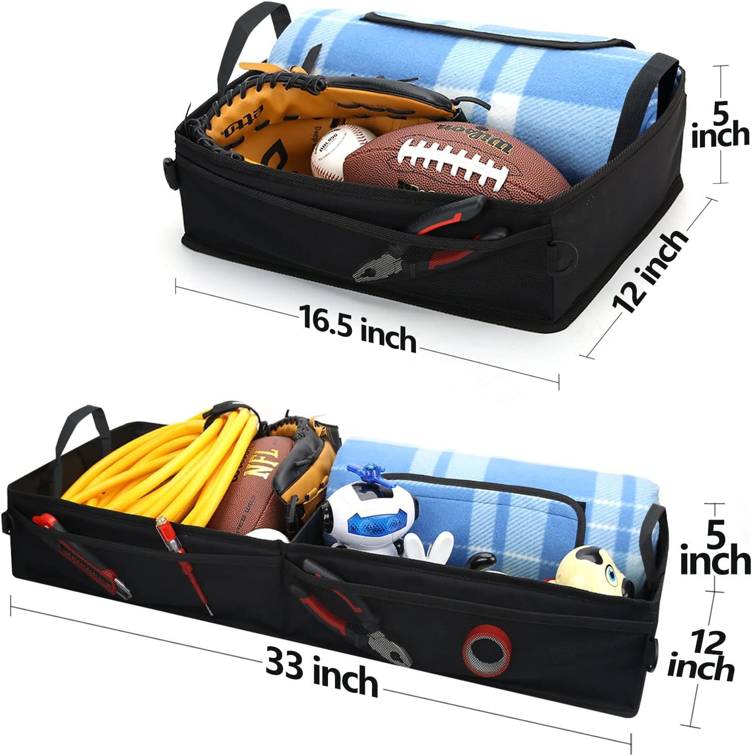 GEEDAR under Seat Storage Truck Tool Box Organizer for Truck Underseat Storage Ford F150 F250 F350 Dhevy Dilverado Accessories (3 Compartment) image number 6