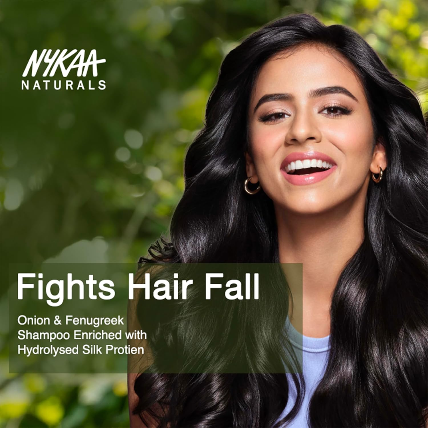 Nykaa Naturals Shampoo - Boosts Circulation to Promote Healthy Hair Growth - Adds Shine and Luster, Strengthens and Moisturizes Strands - Suitable for All Hair Types - Onion and Fenugreek - 13.52 Oz image number 1