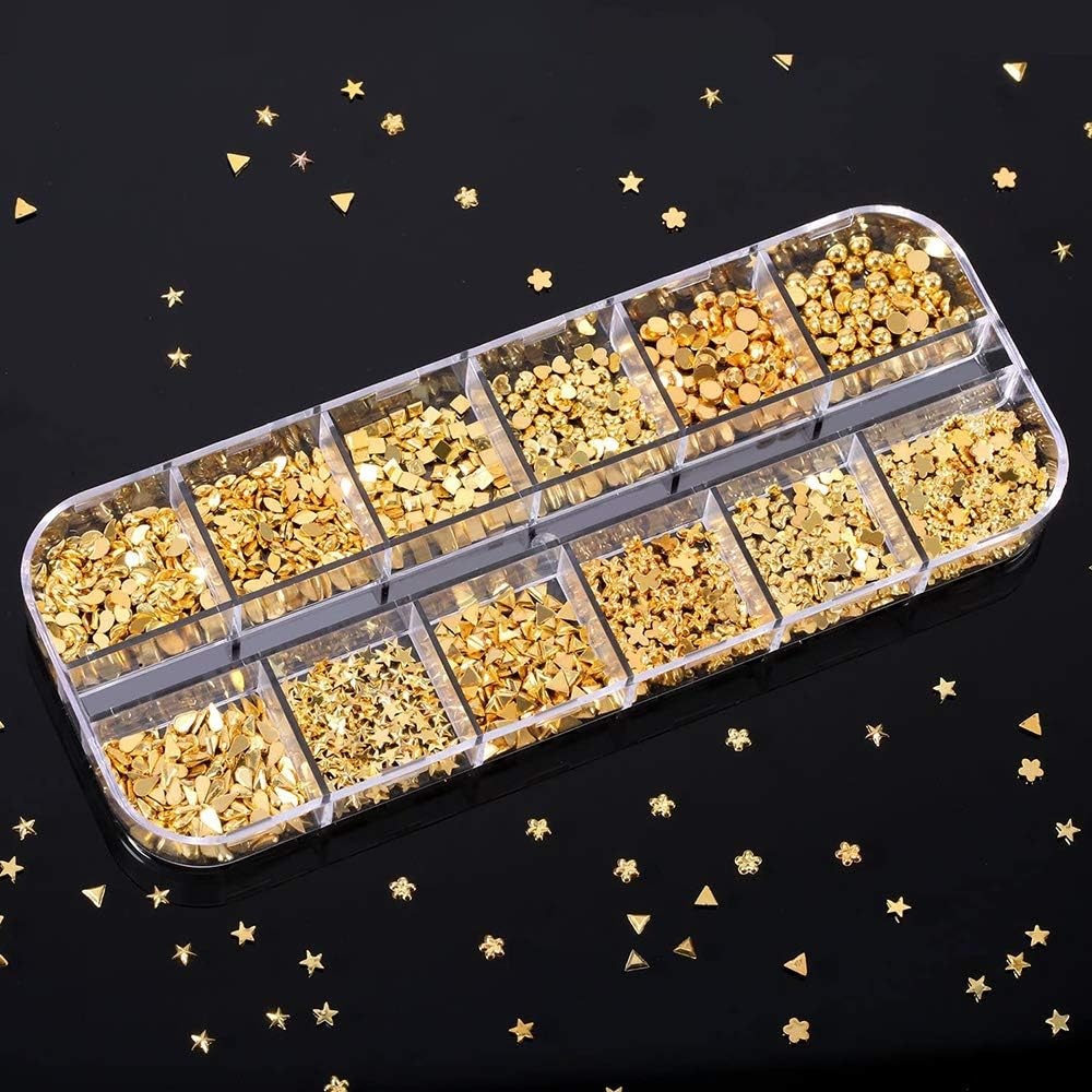 4 Boxes 5900 Pieces Nail Art Rhinestones Kit Multicolor Nails Decorations Supplies image number 1