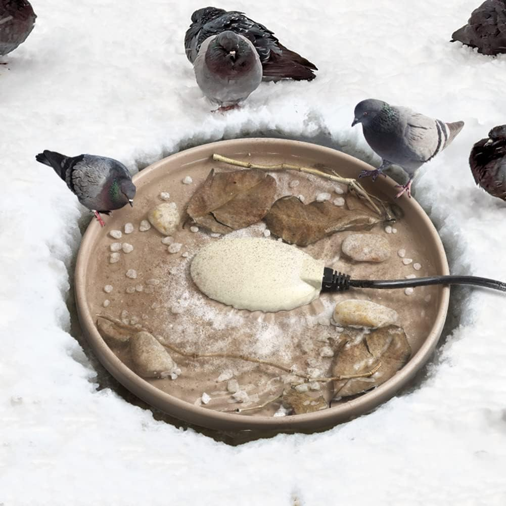 Bird Bath Heater Birdbath Water Deicer for Outdoors in Winter,Pond Deicer for Yard, Garden, Lawn image number 2