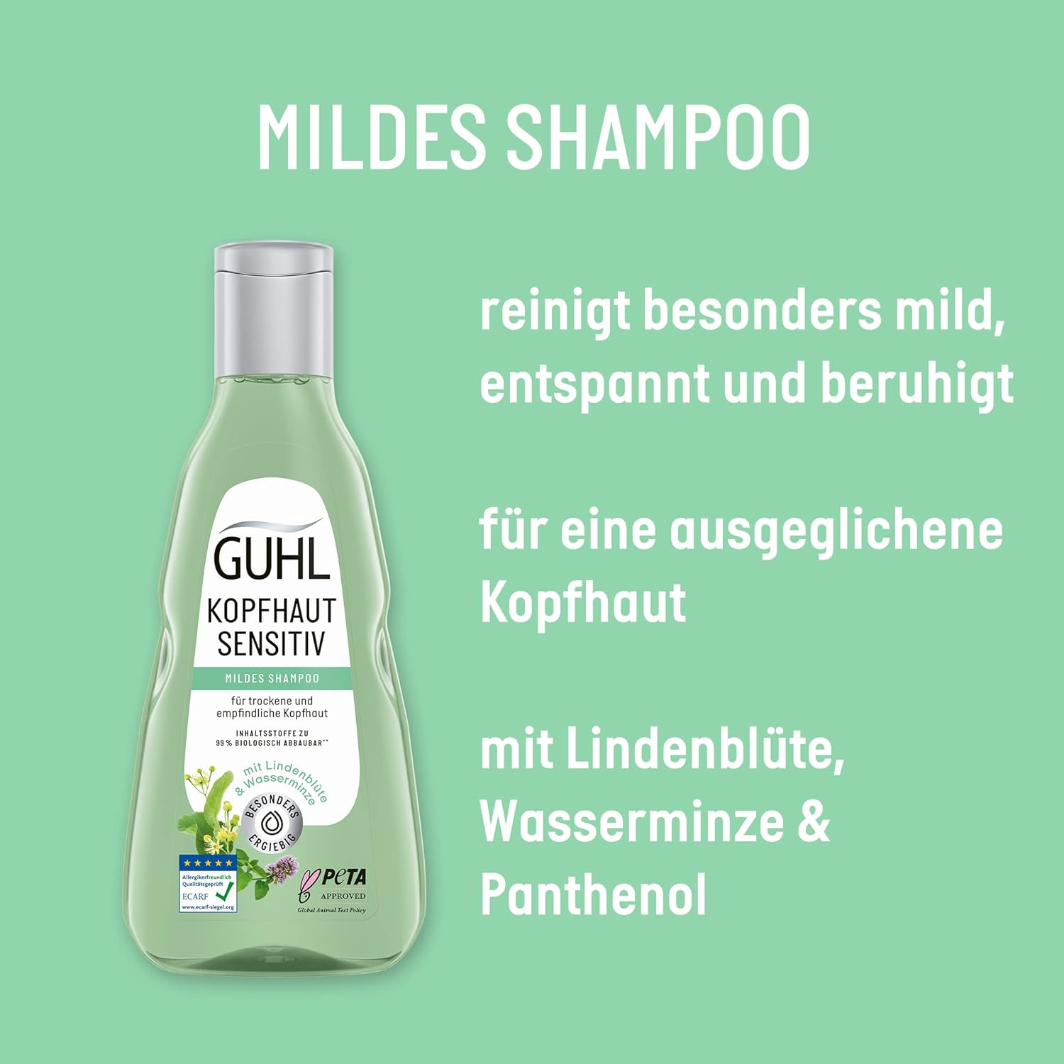 Guhl Scalp Sensitive Shampoo - Pack of 4-4 X 250 Ml - Hair Type: All image number 2