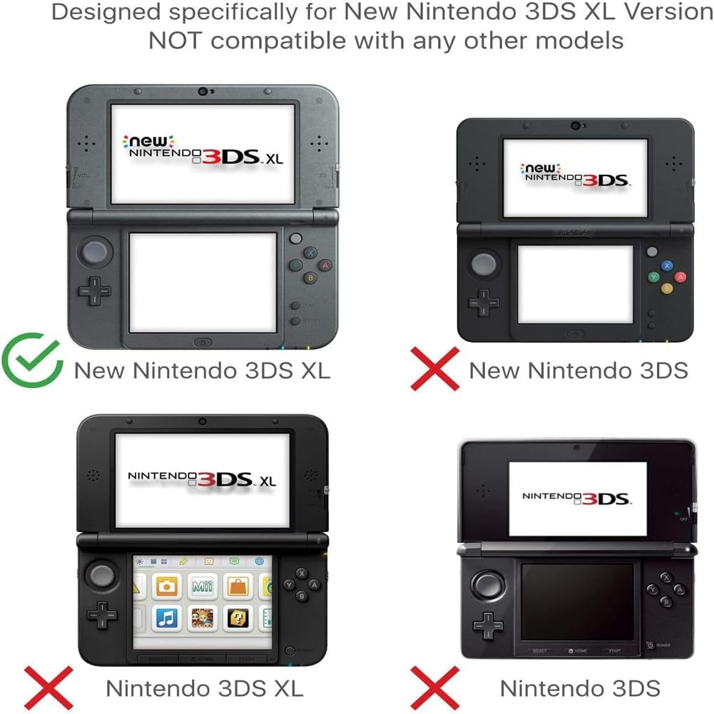 Suithink New 3DS XL Protective Case，Clear Transparent Hard Crystal Protective Shell Cover for 2015 New Nintendo 3DS XL LL image number 2