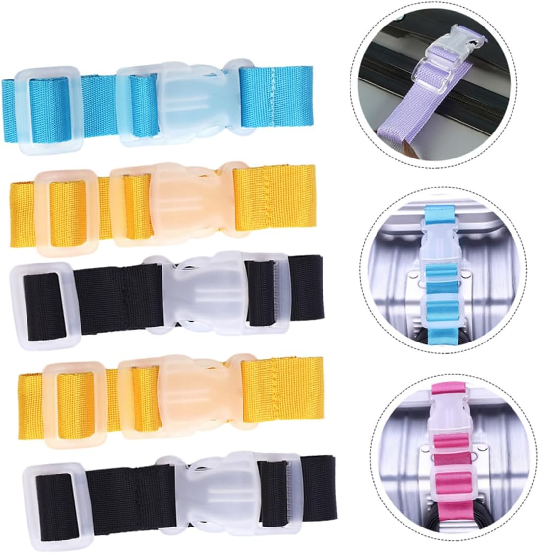 TINEASUR 5Pcs Luggage Buckle Strap Suitcase Belt for Baggage Hanging Buckles Practical Luggage Belts for Suitcase image number 2
